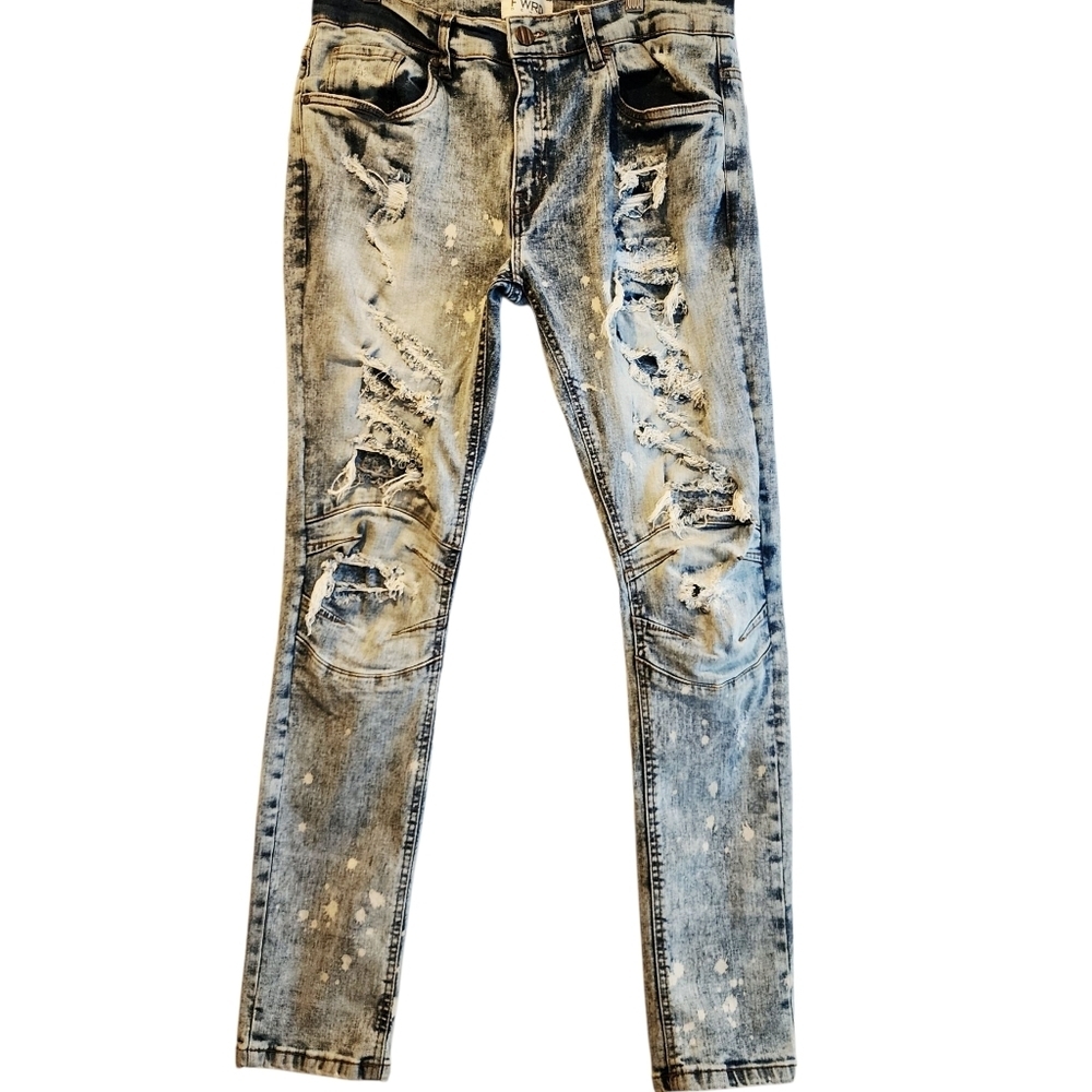 FWRD DENIM CO.  ANNIHLATOR DISTRESSED DENIM MENS JEANS SZ 32